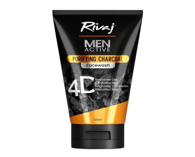 Rivaj Men Active Purifying Charcoal Face Wash in Pakistan - Image