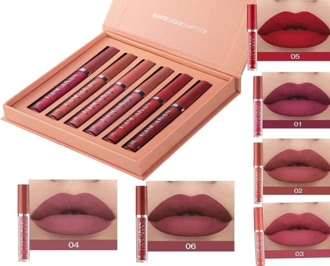 Matte Lipstick 6 Pieces Makeup Set Price in Pakistan - Image