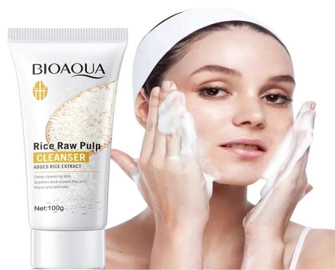 Bioaqua Rice Raw Pulp Cleanser in Pakistan - Image