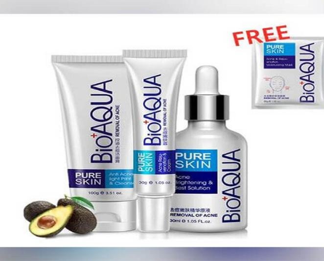 Bioaqua 3 Pcs Anti Acne Removal Face Care Price in Pakistan - Image