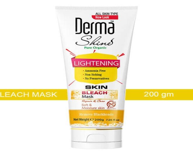 Derma Shine Face Bleach Mask Price in Pakistan - Image