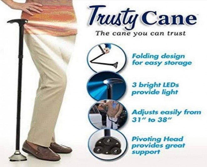 Sturdy Folding Cane With Built in Lights In Pakistan - Image