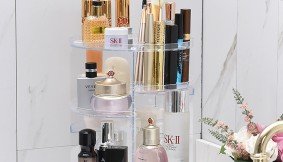 Cosmetic Storage Box Rotating Rack In Pakistan